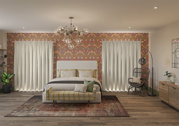 Lace Stripes, Treasure - Made to Measure Curtains - Image 15